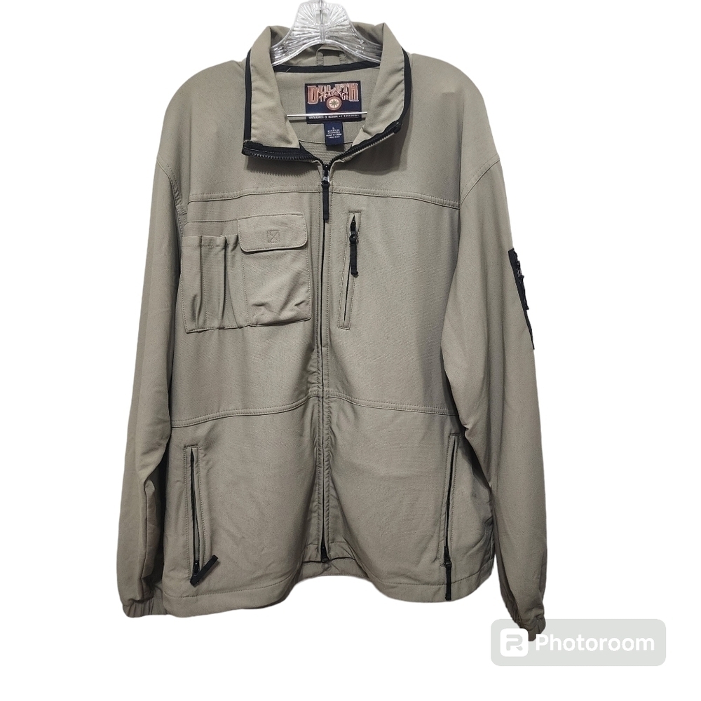 Duluth Outdoor Khaki Hunting Fishing Jacket Size L